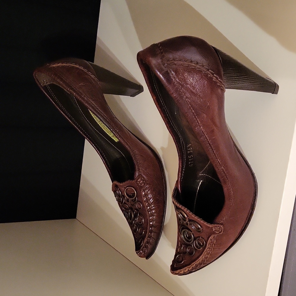 Vintage Y2K Materia Prima Goffredo Fantini Luxury Leather Women's Shoes / Sz 6